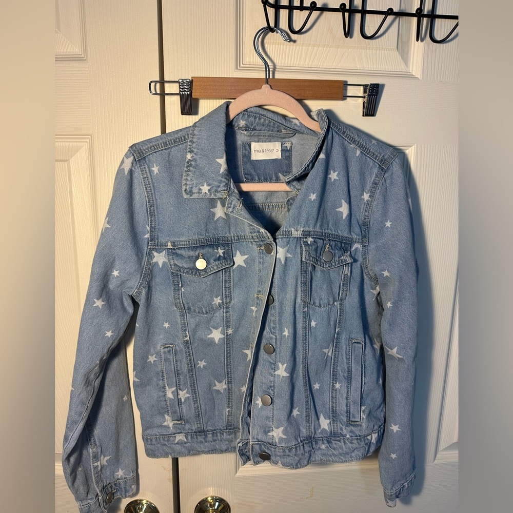 Star Patterned Denim Jacket
